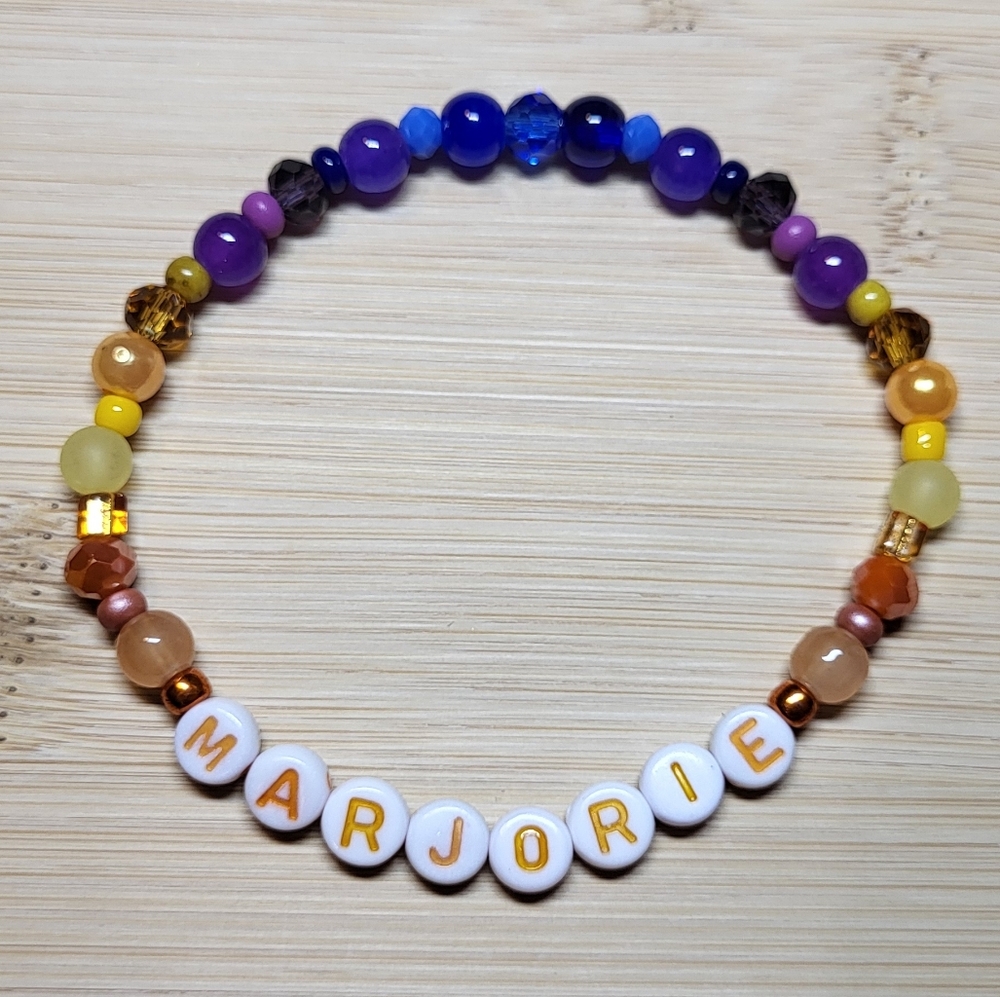 Marjorie- Taylor Swift Inspired Friendship Bracelet- "Amber Skies"